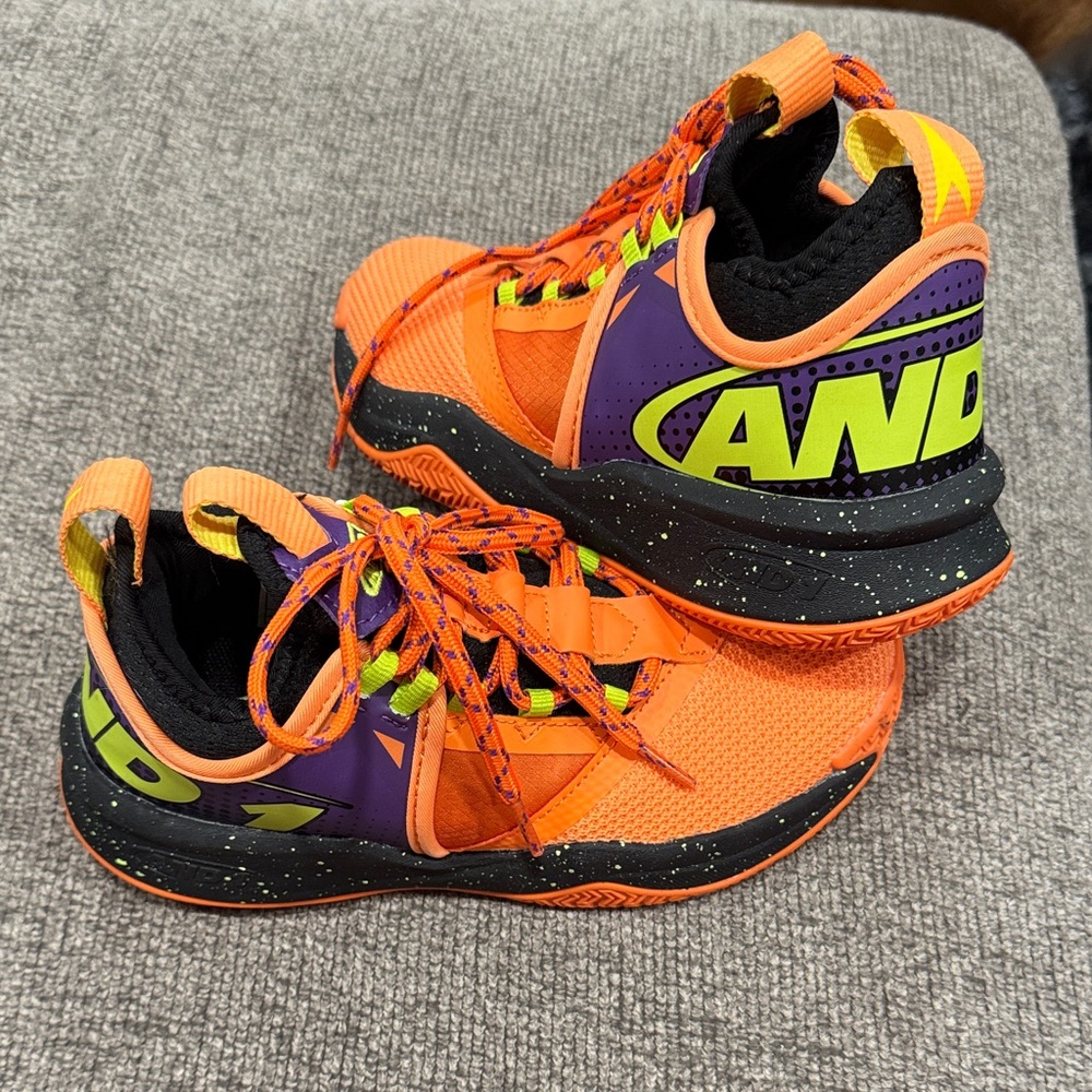 AND Kids' Vibrant Orange and Purple Sneakers
